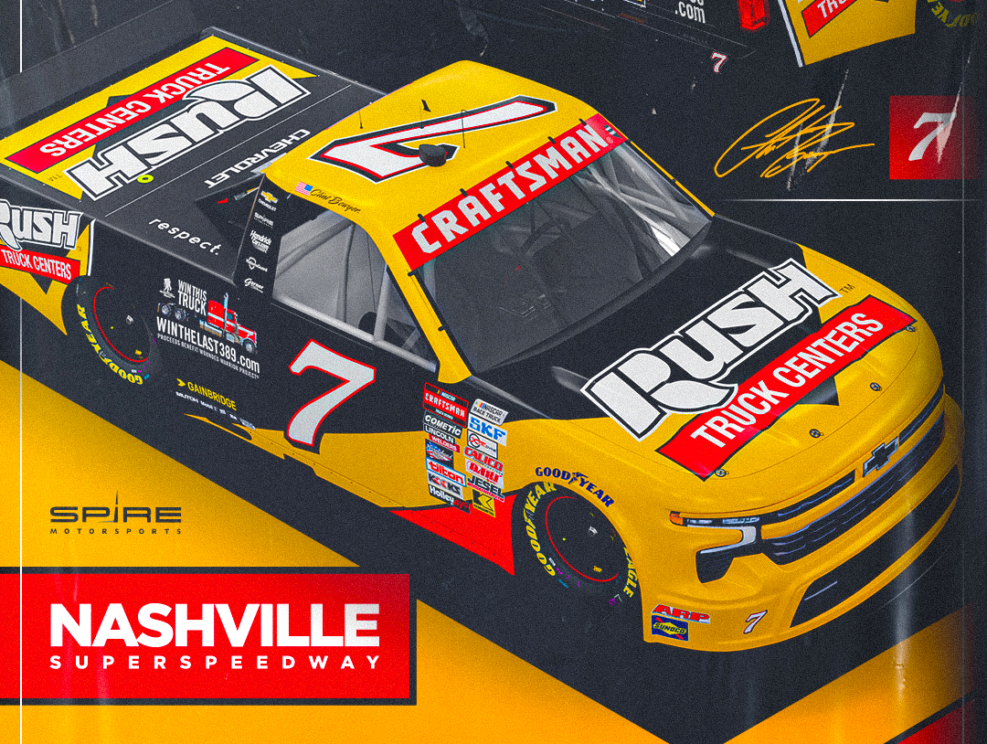 Rush Truck Centers to Sponsor Clint Bowyer, Spire Motorsports at Nashville Superspeedway