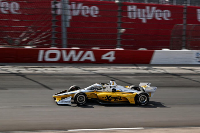 SCOTT MCLAUGHLIN SETS THE PACE IN ONLY PRACTICE AT IOWA SPEEDWAY