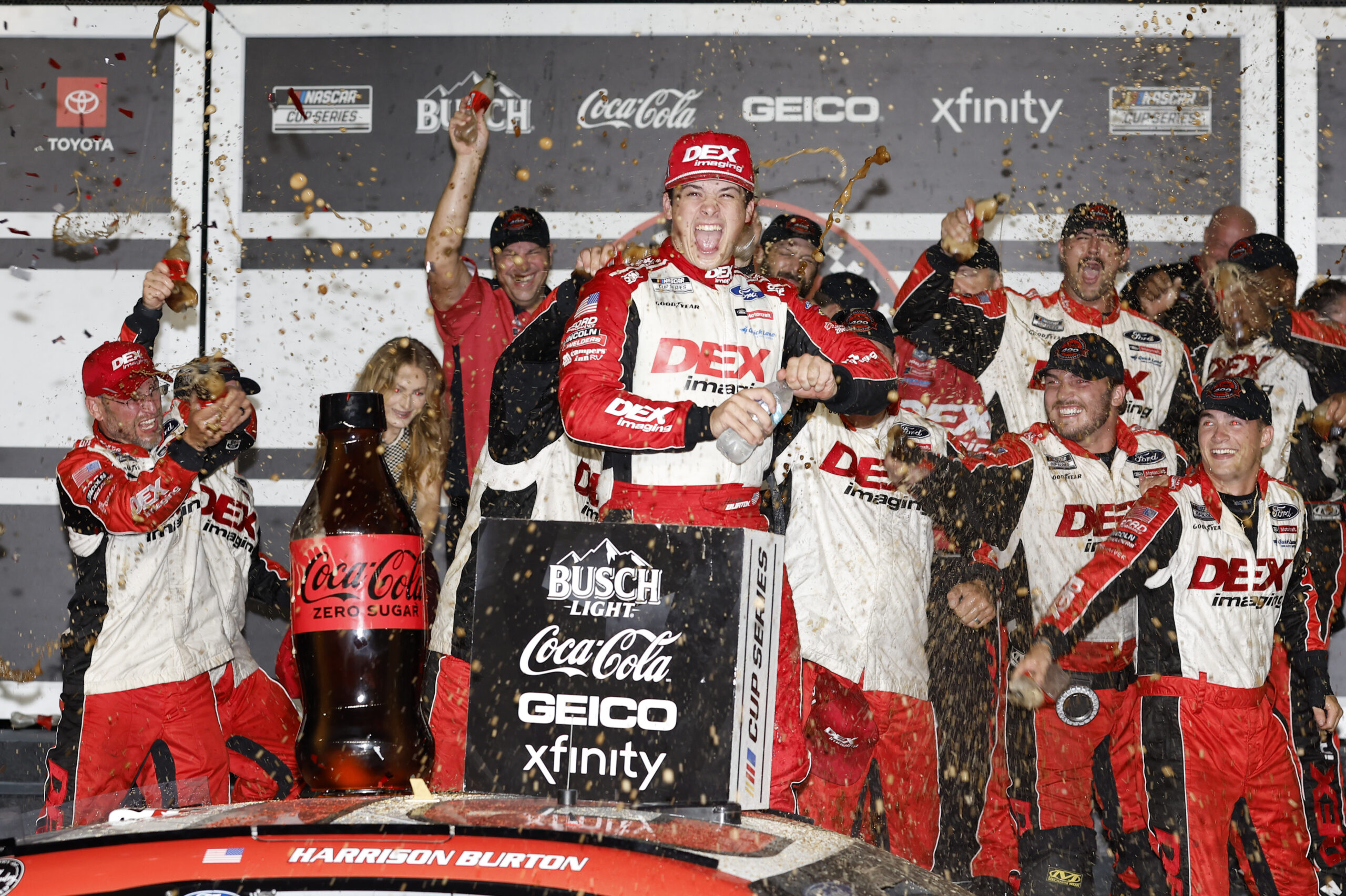 Burton Scores His First Cup Win, and the Wood Brothers’ 100th, in Dramatic Daytona Finish