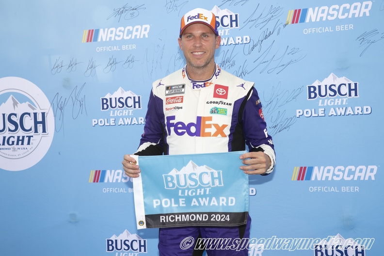 Denny Hamlin Surprises with Pole Win at Richmond in NASCAR 2024 BVM