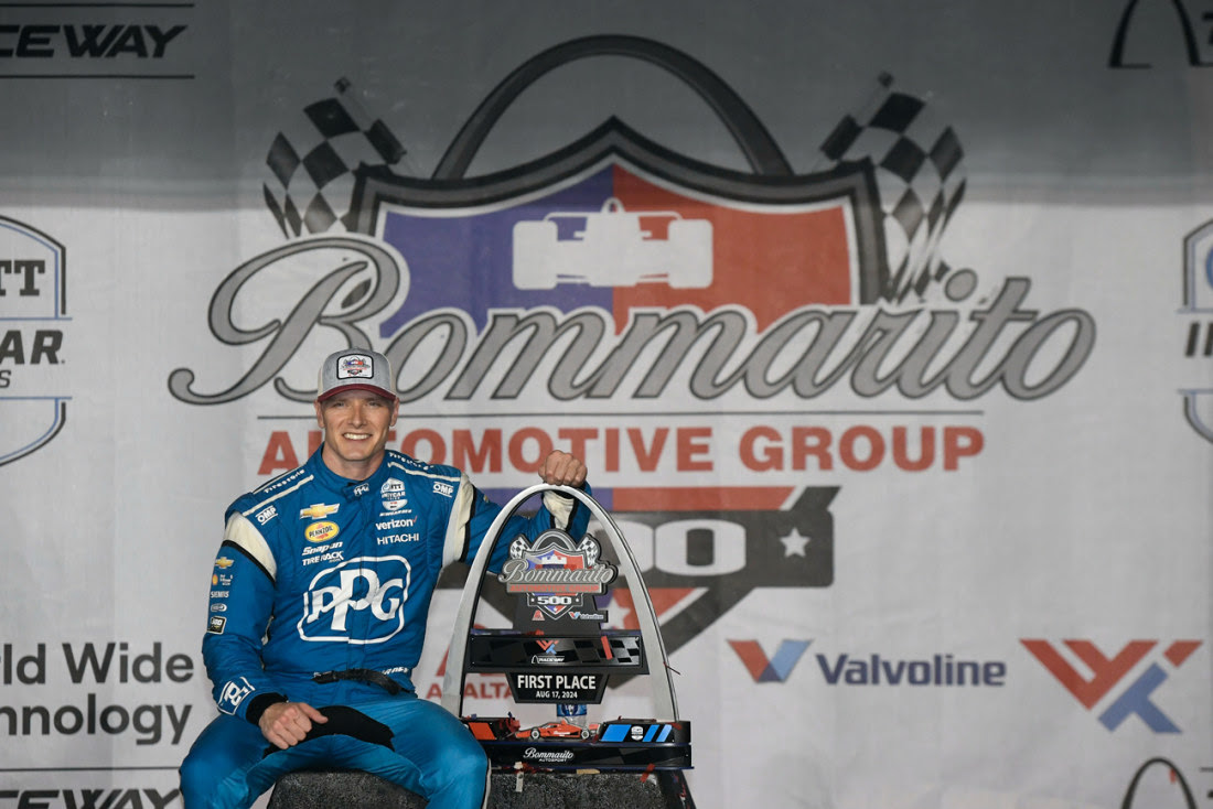 DRIVE FOR FIVE: NEWGARDEN WINS NTT INDYCAR SERIES BOMMARITO AUTOMOTIVE GROUP 500 YET AGAIN
