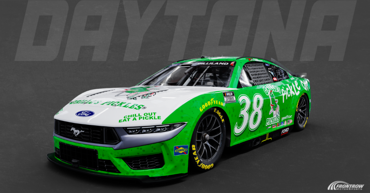 Todd Gilliland and the No. 38 Grillo’s Pickles Ford Mustang Dark Horse