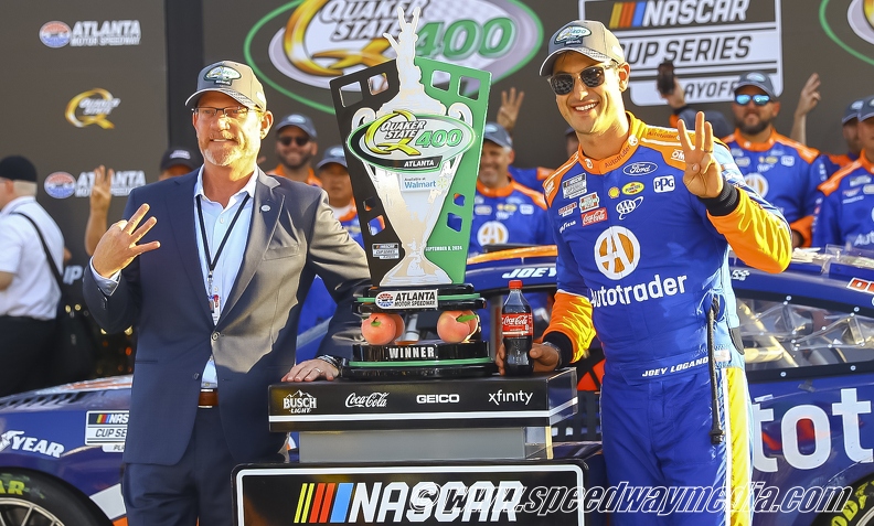 Logano prevails in overtime to win 2024 Cup Playoff opener at Atlanta