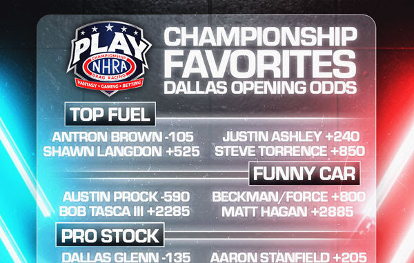 CHAMPIONSHIP ODDS UPDATED AHEAD OF TEXAS NHRA FALLNATIONALS