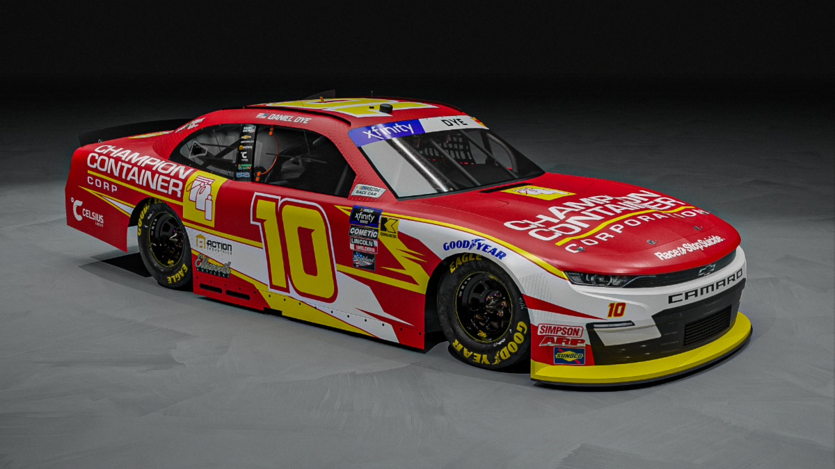 Champion Container Corporation Teams Up with Kaulig Racing’s Daniel Dye for the 2025 NASCAR Xfinity Season