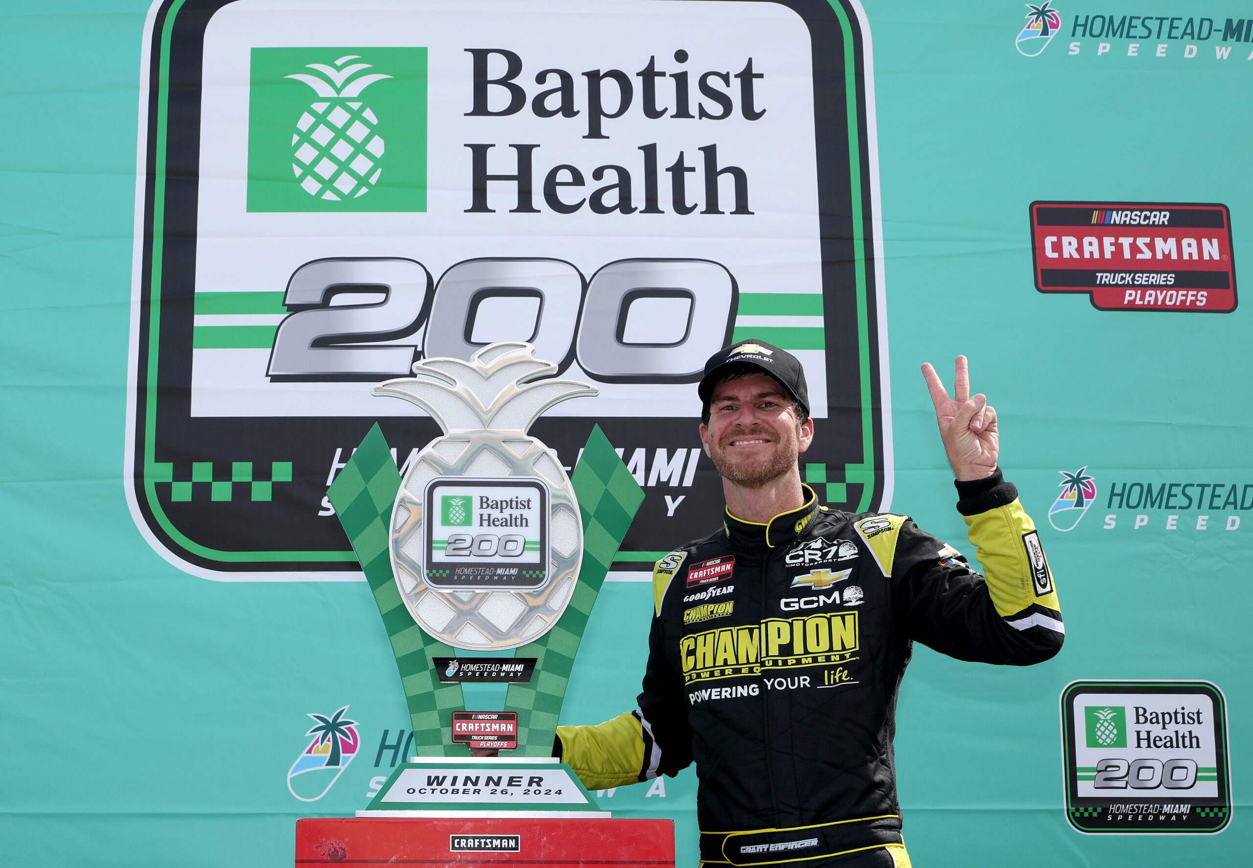 Grant Enfinger doubles down with dramatic fuel-mileage Truck victory at Homestead