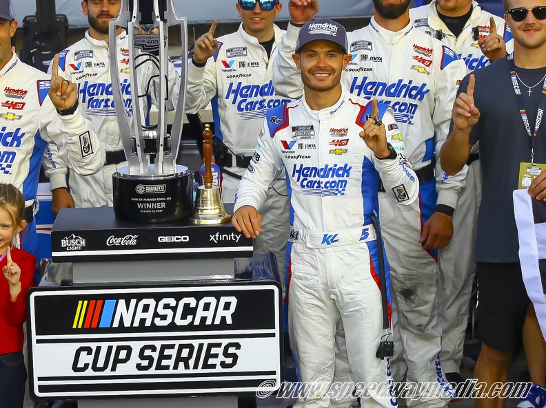 Larson steers to dominant Cup victory at Charlotte Roval; Playoff’s Round of 8 field set