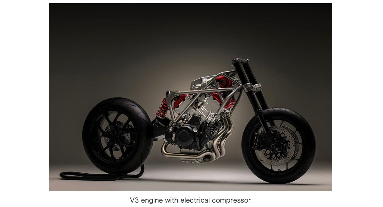 Honda Unveils World's First and New V3 Engine with Electrical