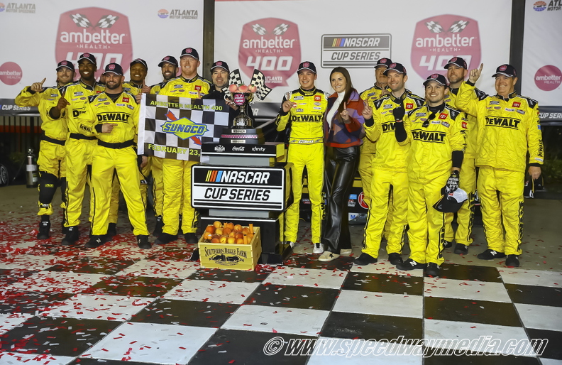 Christopher Bell muscles to wild Cup victory at Atlanta in overtime