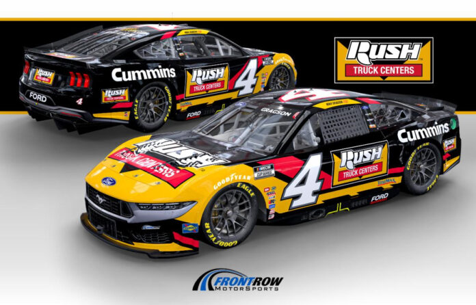 Noah Gragson and the No. 4 Rush Truck Centers Ford Mustang