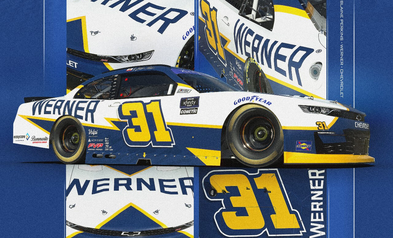 WERNER® TO PARTNER WITH JORDAN ANDERSON RACING BOMMARITO AUTOSPORT AND DRIVER BLAINE PERKINS FOR 2025 XFINITY SERIES CAMPAIGN