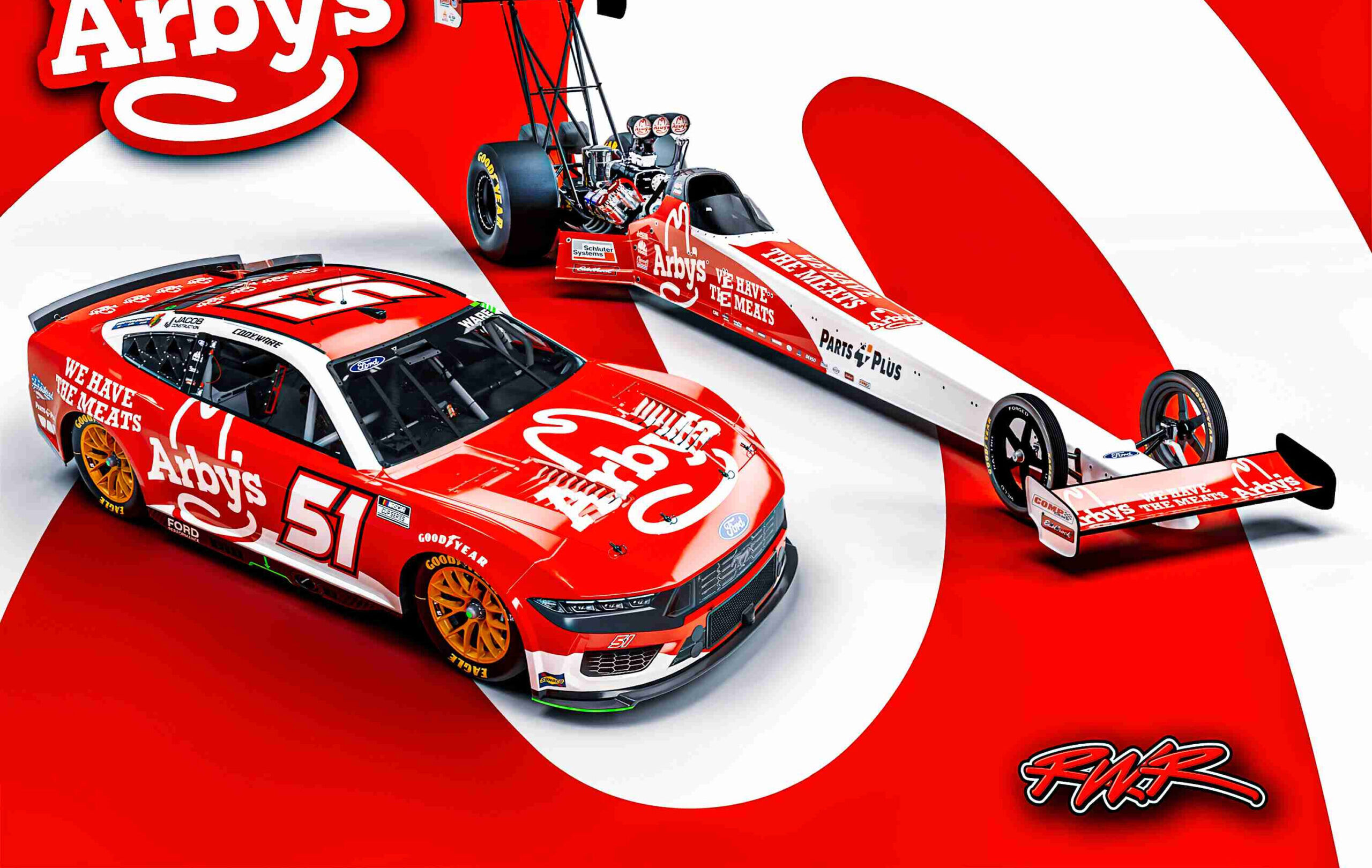 Arby’s Joins Rick Ware Racing as a Primary Partner Across its NASCAR and NHRA Teams