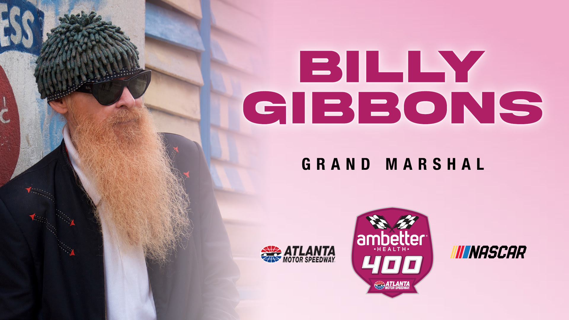 ZZ TOP FRONT MAN BILLY GIBBONS ANNOUNCED AS AMBETTER HEALTH 400 GRAND MARSHAL