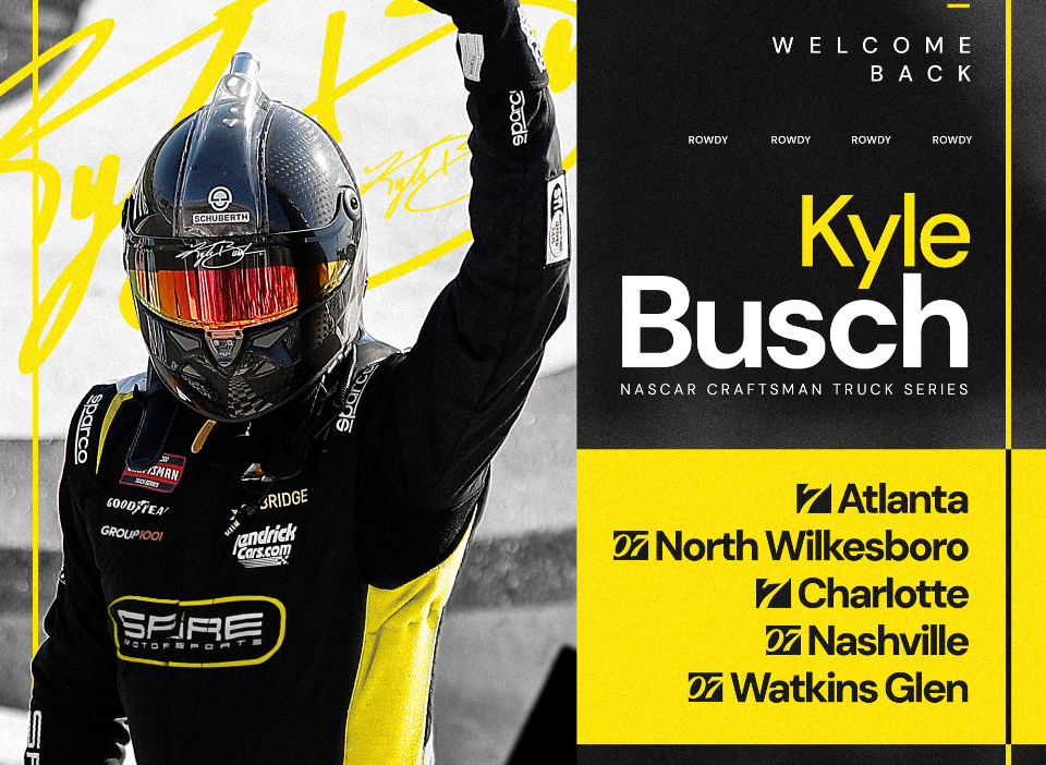Kyle Busch Returns to Spire Motorsports for Five Race NASCAR CRAFTSMAN Truck Series Effort