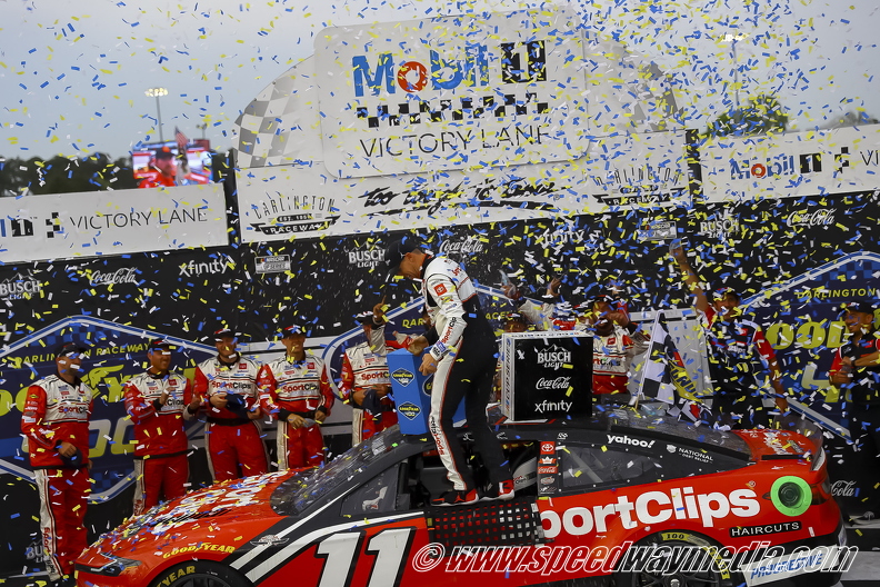 Denny Hamlin wins at Darlington in thrilling overtime finish