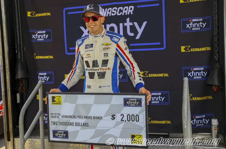 Connor Zilish wins the Xfinity Series pole at Rockingham