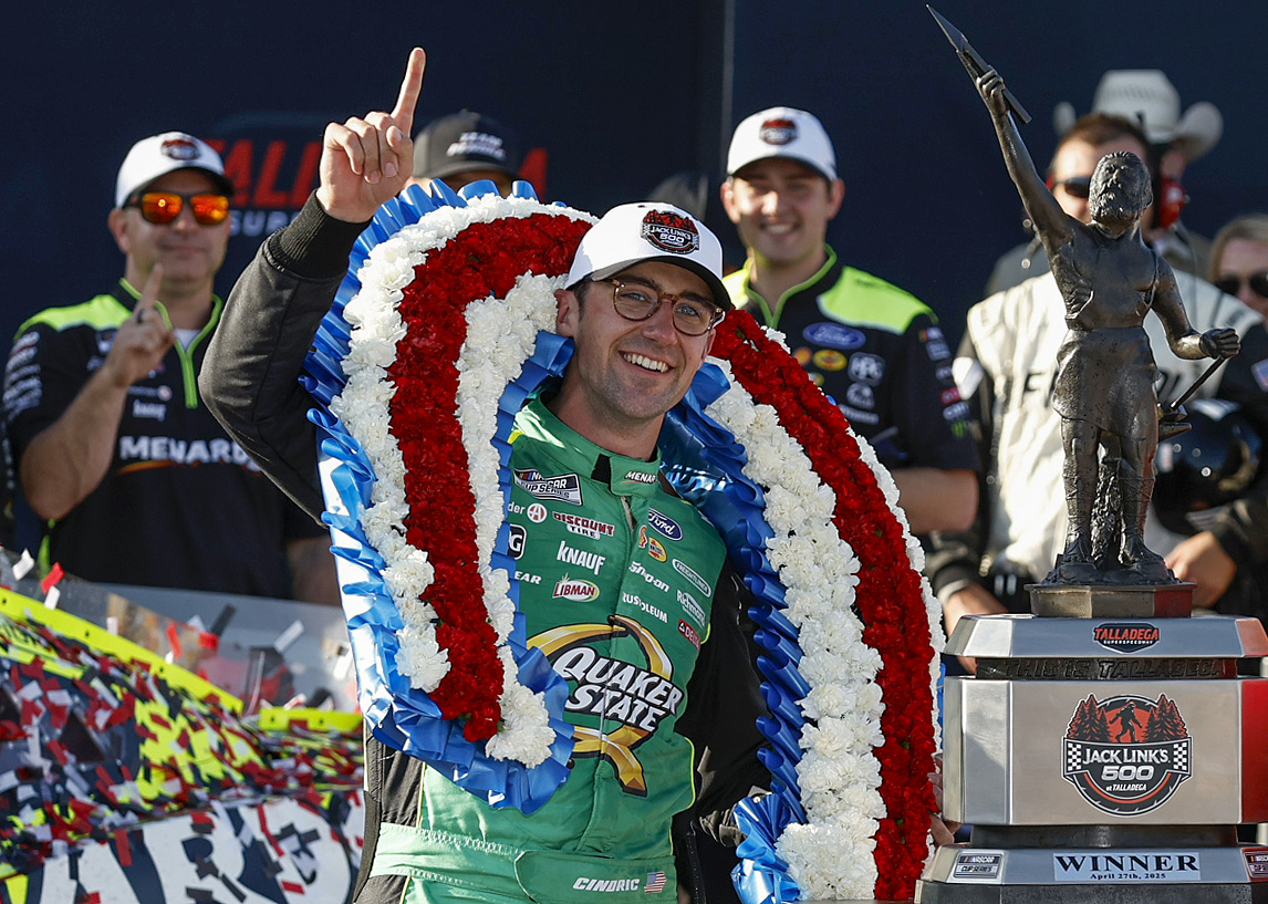 Austin Cindric edges Ryan Preece for thrilling Cup victory at Talladega