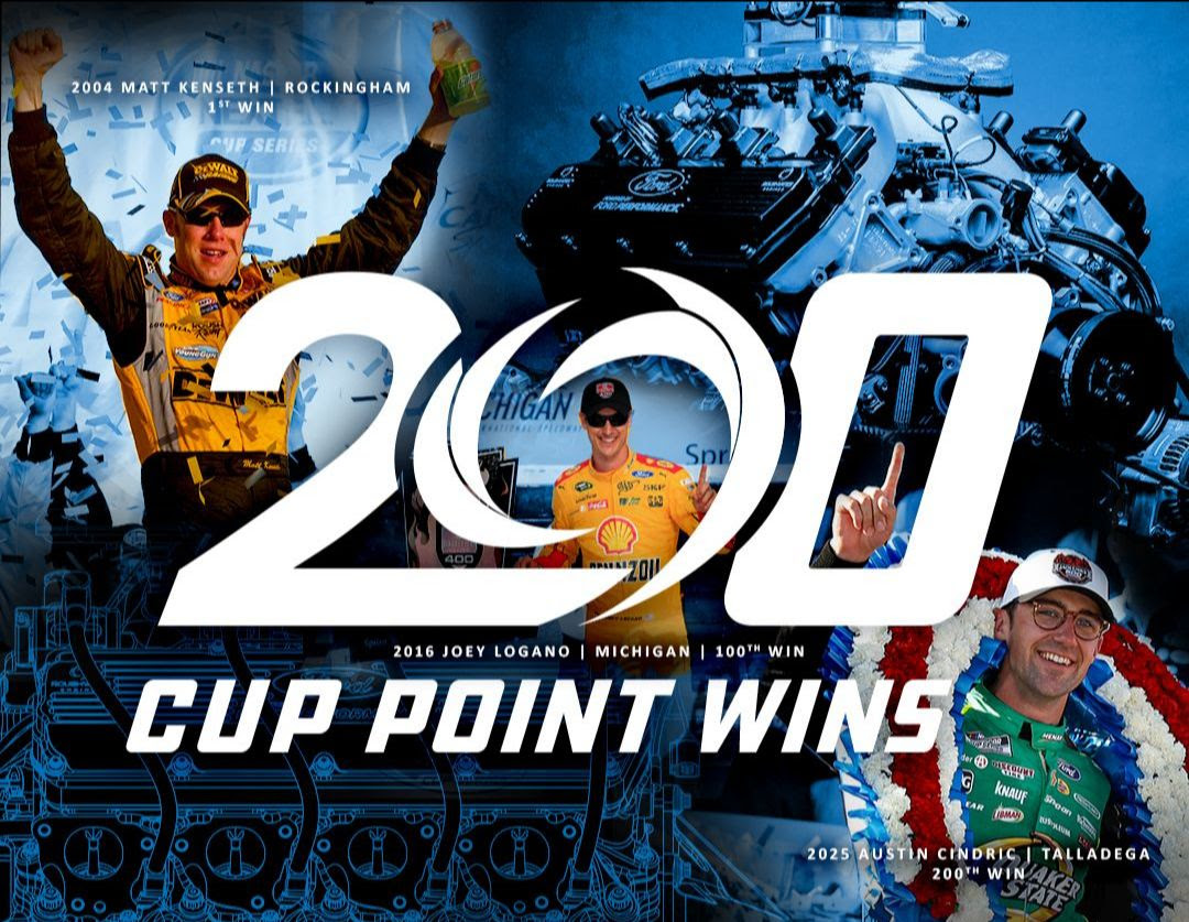 ROUSH YATES ENGINES CELEBRATES HISTORIC 200TH NASCAR CUP SERIES POINTS WIN