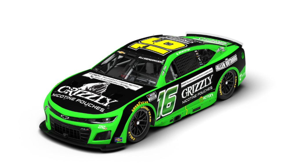 Grizzly Nicotine Pouches Expands Kaulig Racing Partnership