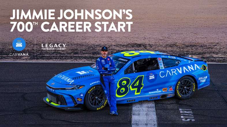 CARVANA UNVEILS JIMMIE JOHNSON’S 700TH START TRIBUTE PAINT SCHEME FOR COCA-COLA 600, HONORING NASCAR LEGACY AND FALLEN HEROES