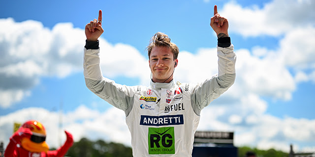 Hauger Stays Perfect with Barber Victory from Pole