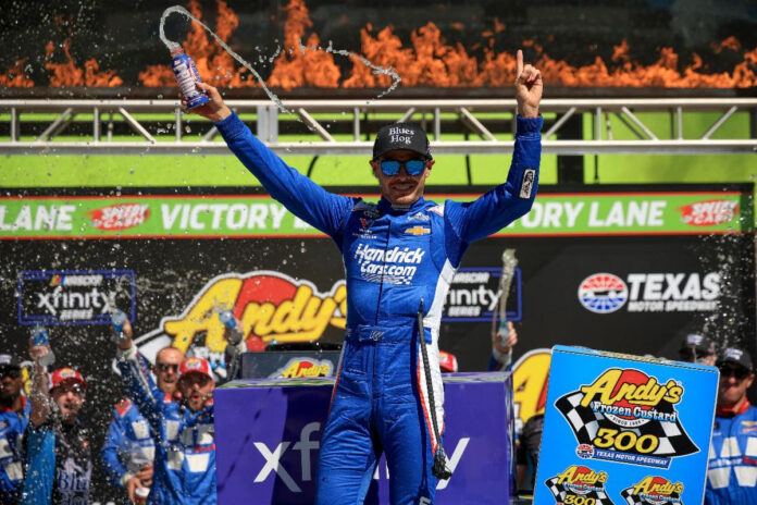 LARSON WINS NASCAR XFINITY SERIES ANDY’S FROZEN CUSTARD 300 IN DOUBLE OT THRILLER