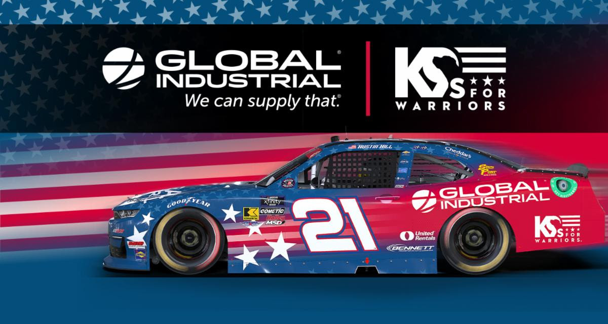 Global Industrial Company To Raise Awareness for K9s For Warriors At NASCAR Xfinity Series Race on Memorial Day Weekend