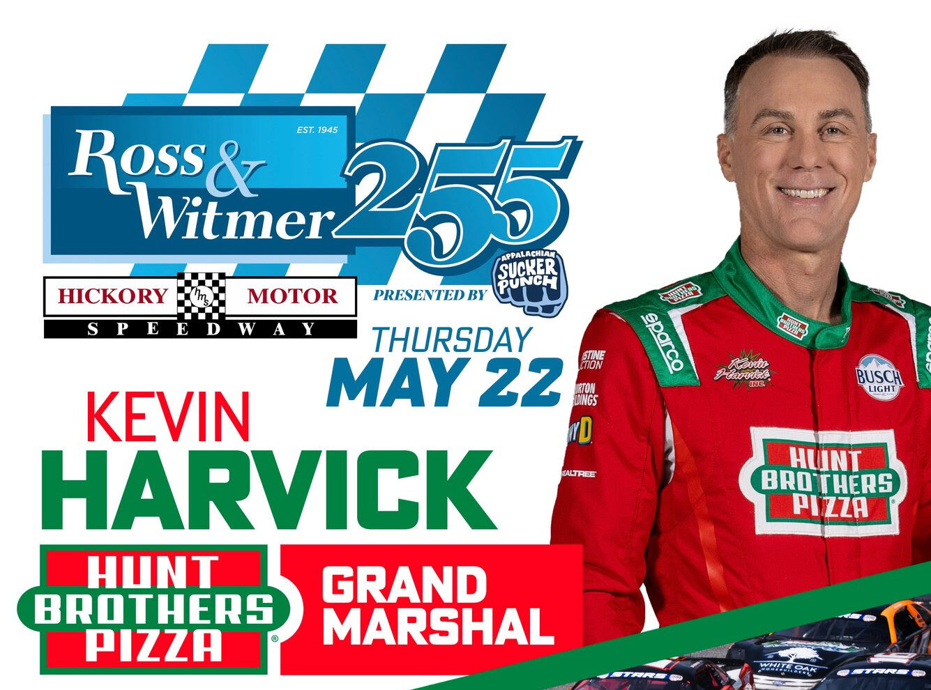 Kevin Harvick Named Grand Marshal for Ross & Witmer 255 at Hickory Motor Speedway