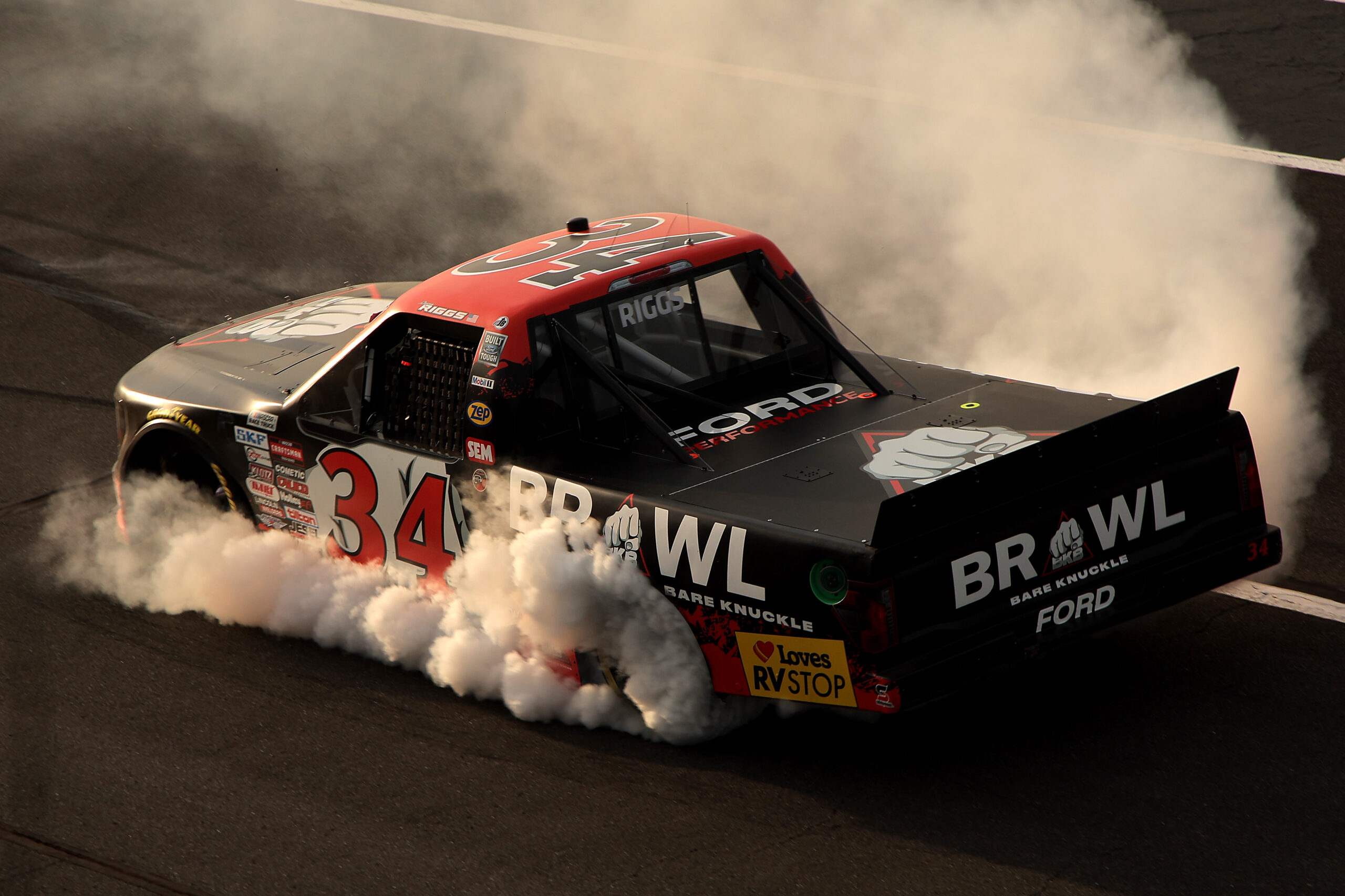 Layne Riggs claims first Truck Series win of the season at Pocono