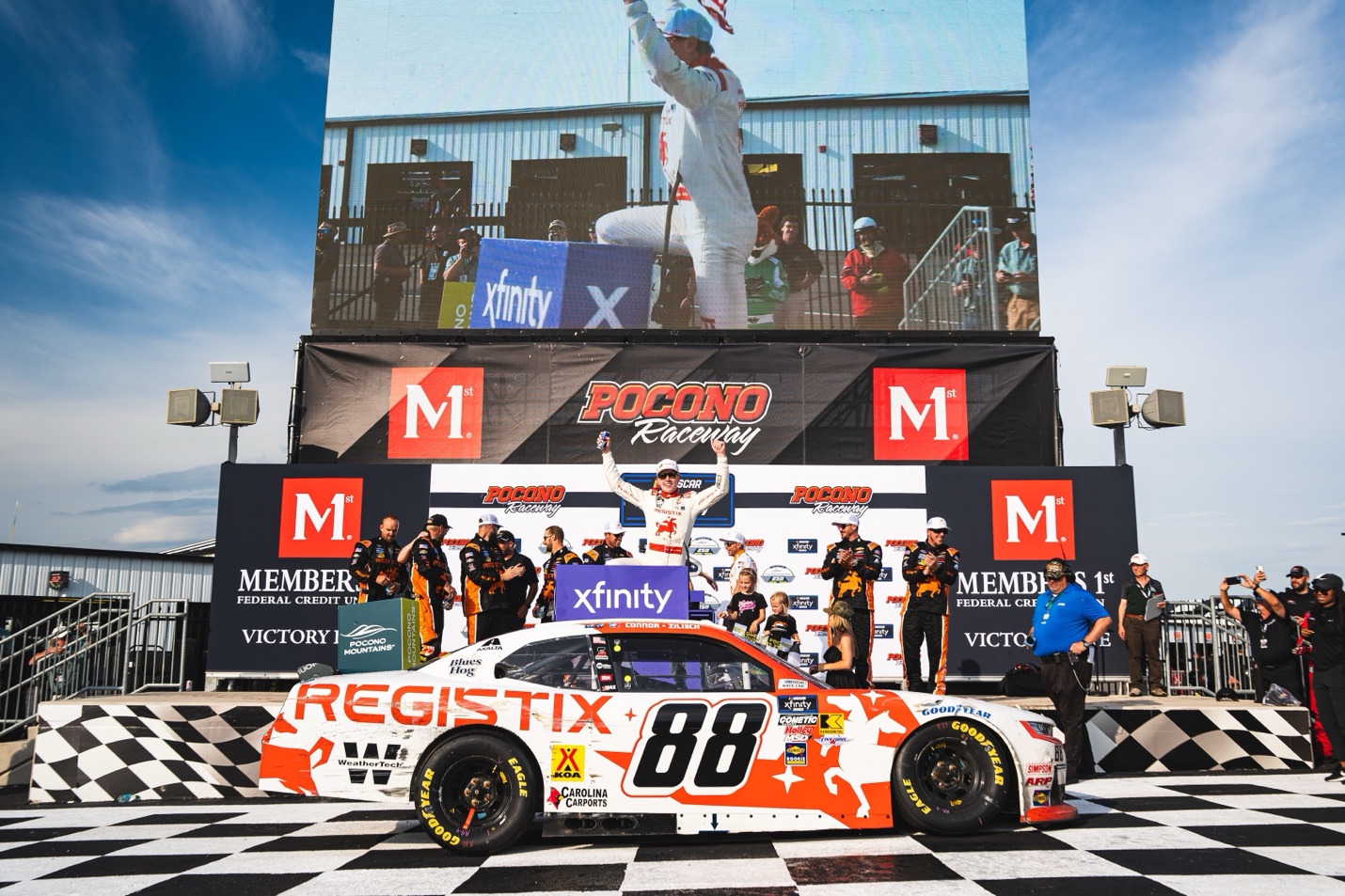 JUNIOR ACHIEVEMENT: ROOKIE ZILISCH WINS NASCAR XFINITY SERIES EXPLORE THE POCONO MOUNTAINS 250