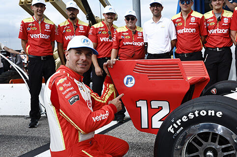 Power Wins Milestone Poleas Penske Locks Out Front Row at WWTR