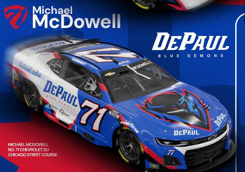 DePaul University Partners with McDowell, Spire Motorsports for NASCAR Cup Series Chicago Street Race