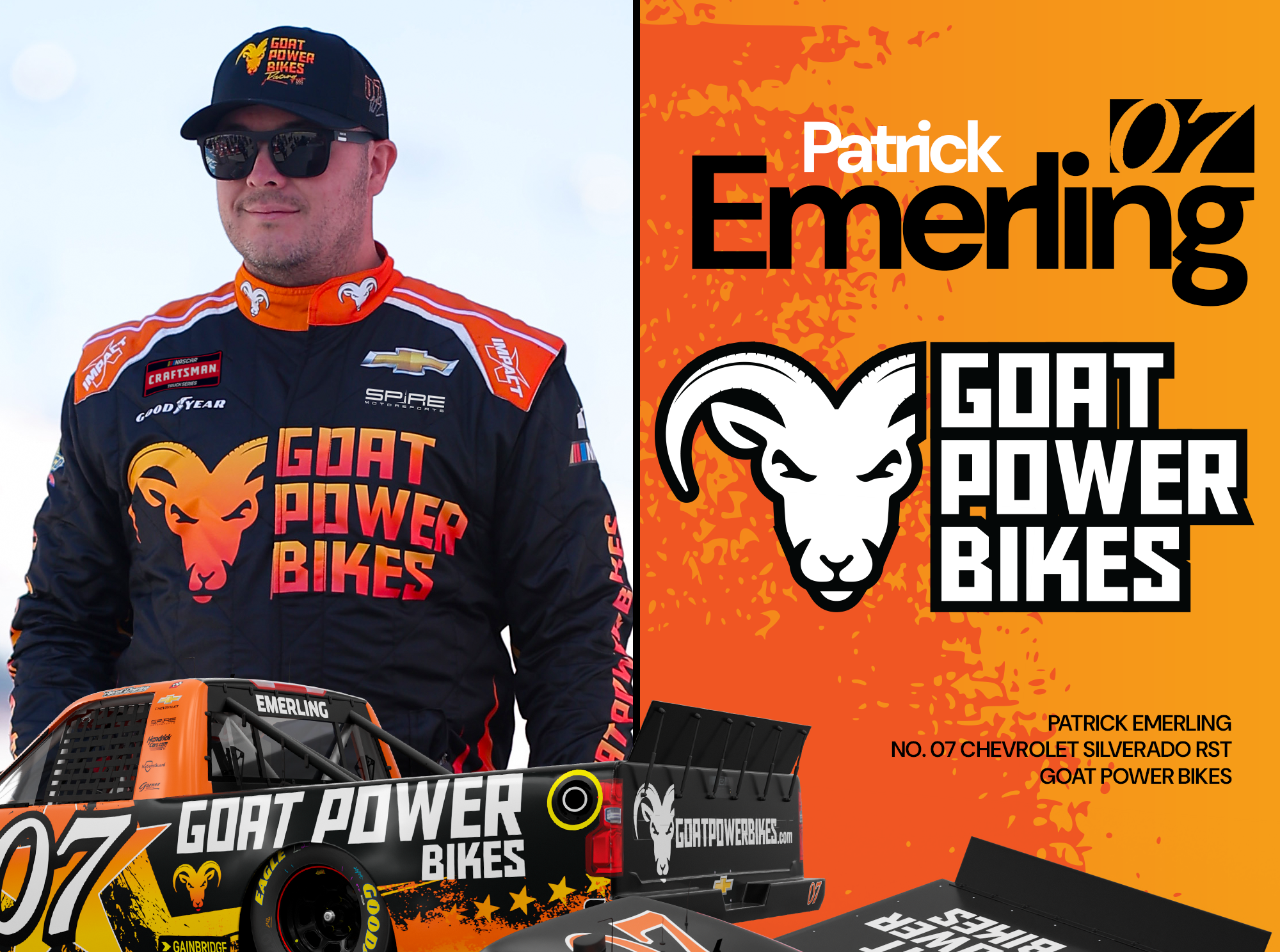 PATRICK EMERLING TO DRIVE SPIRE MOTORSPORTS’ NO. 07 CHEVROLET SILVERADO AT POCONO RACEWAY