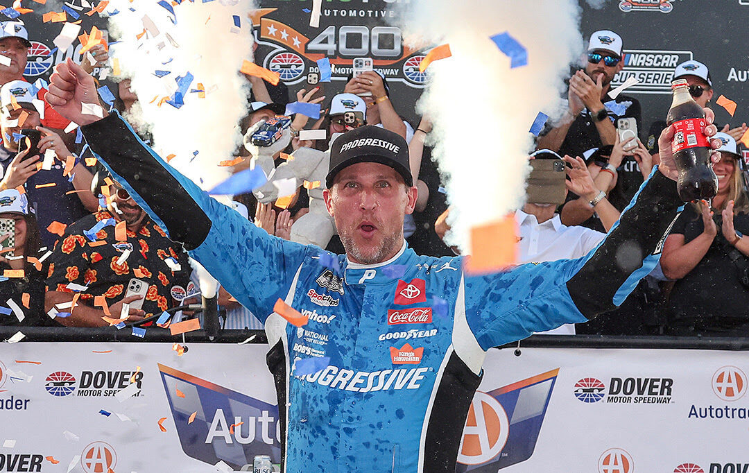 Denny Hamlin earns second straight NASCAR Cup Series win at Dover Motor Speedway with Autotrader EchoPark Automotive 400 triumph