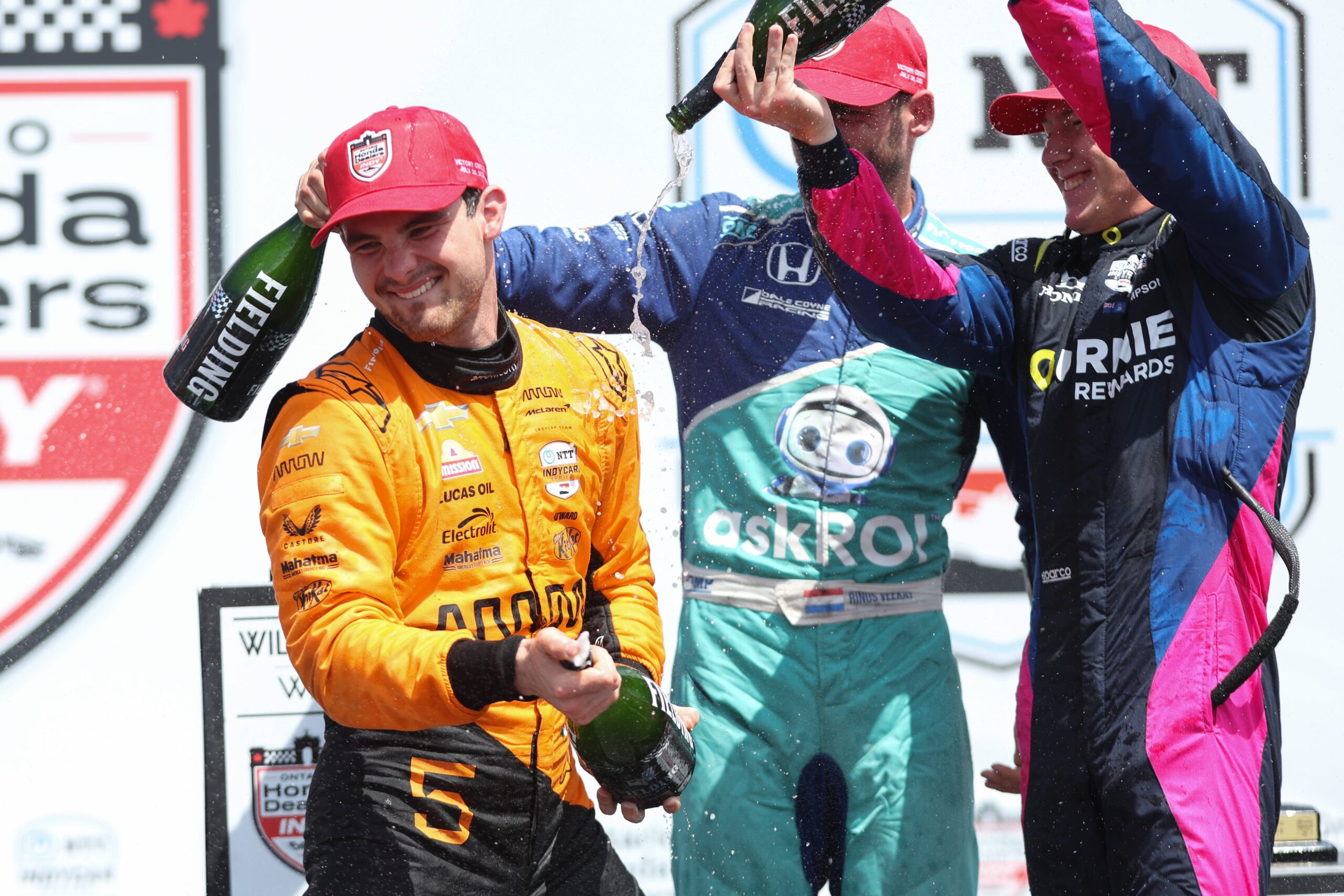 Pato O’Ward overcuts Rinus VeeKay to win in Toronto