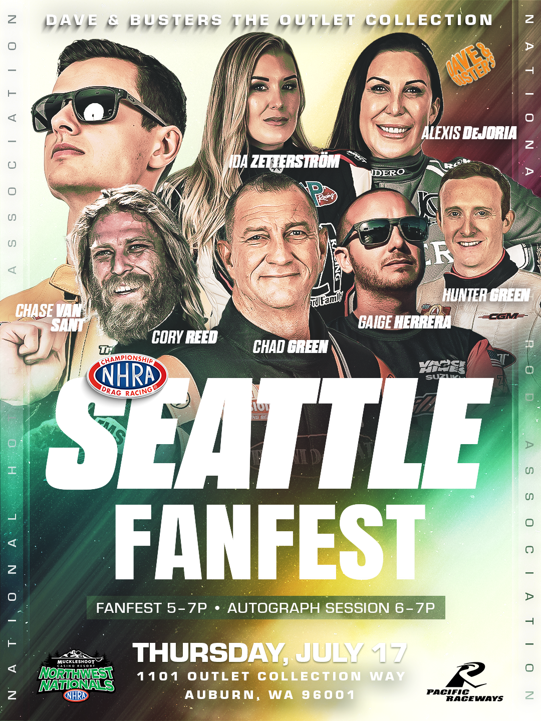 ALL-STAR LINEUP OF DRIVERS TO APPEAR AT NHRA FANFEST ON JULY 17 IN AUBURN