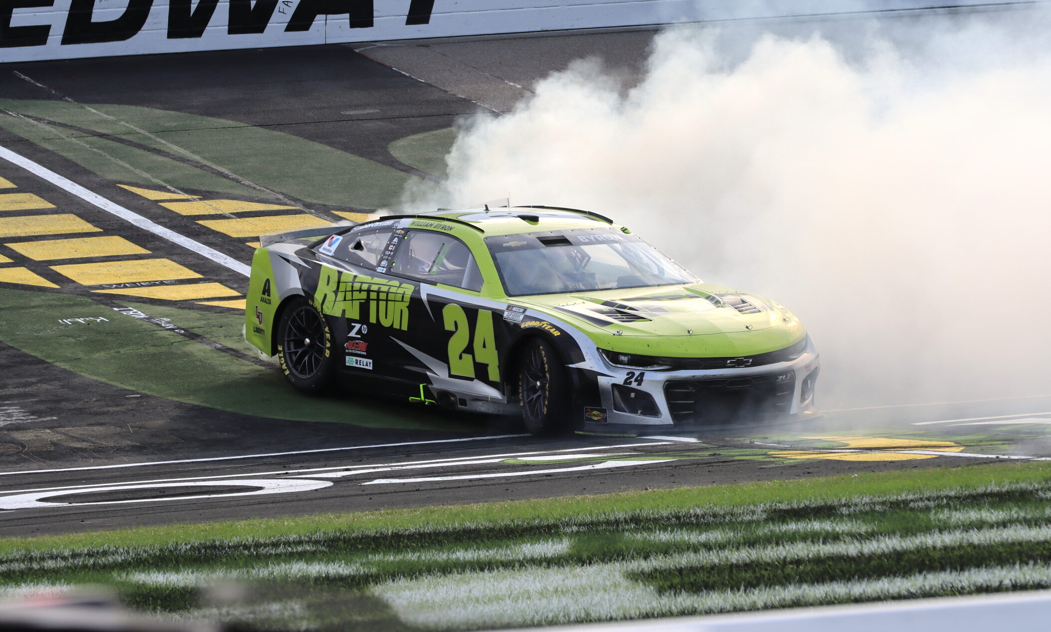 Byron saves enough fuel and Mayer captures his eighth victory at Iowa Speedway