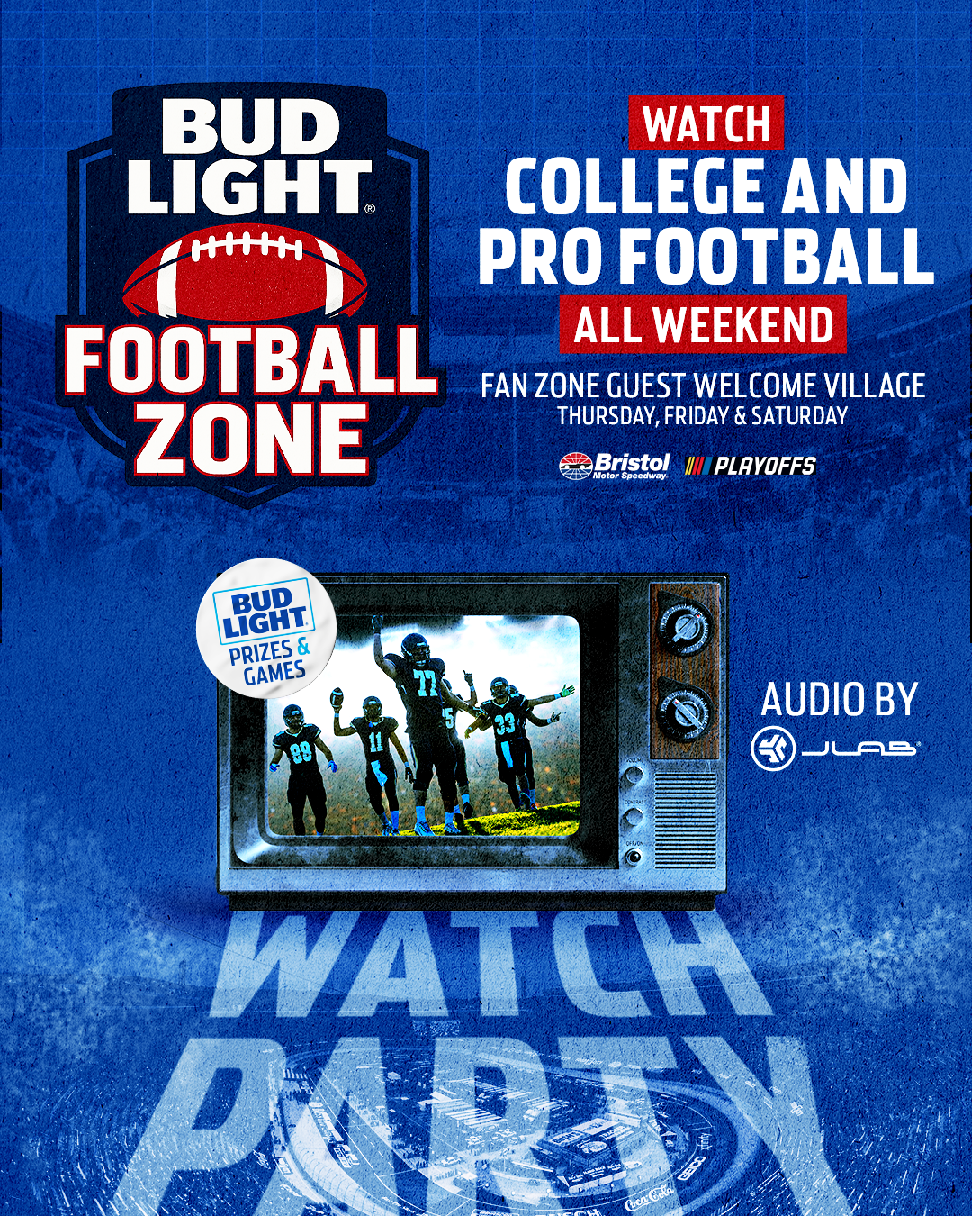 BUD LIGHT FOOTBALL ZONE ADDS TO FUN AND ENTERTAINMENT AT POPULAR BMS FAN ZONE DURING AMERICA’S NIGHT RACE WEEKEN