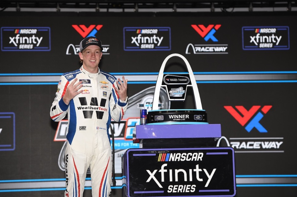 ZILISCH WINS NU WAY 200 SAUCED BY BLUES HOG, NASCAR XFINITY SERIES REGULAR-SEASON TITLE