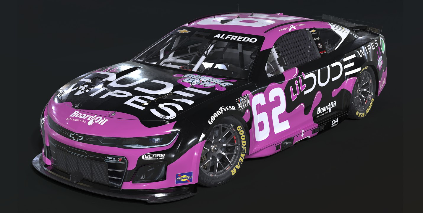 Beard Motorsports, Alfredo and Lil’ DUDE Wipes Team Up at Talladega