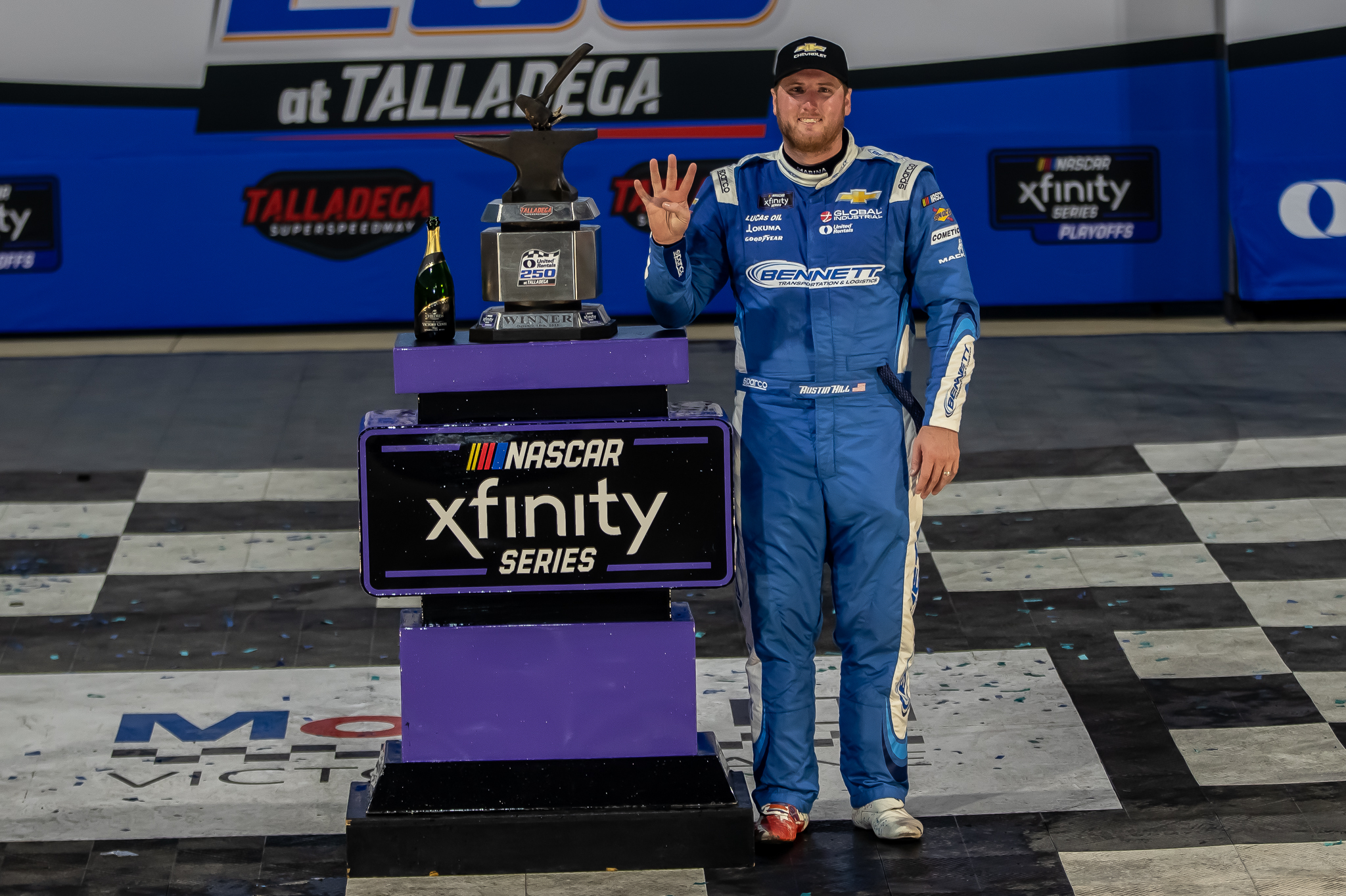 Austin Hill wins United Rentals 250 at Talladega