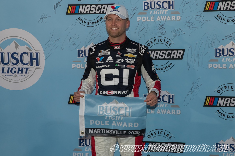 William Byron notches third Cup pole of 2025 at Martinsville
