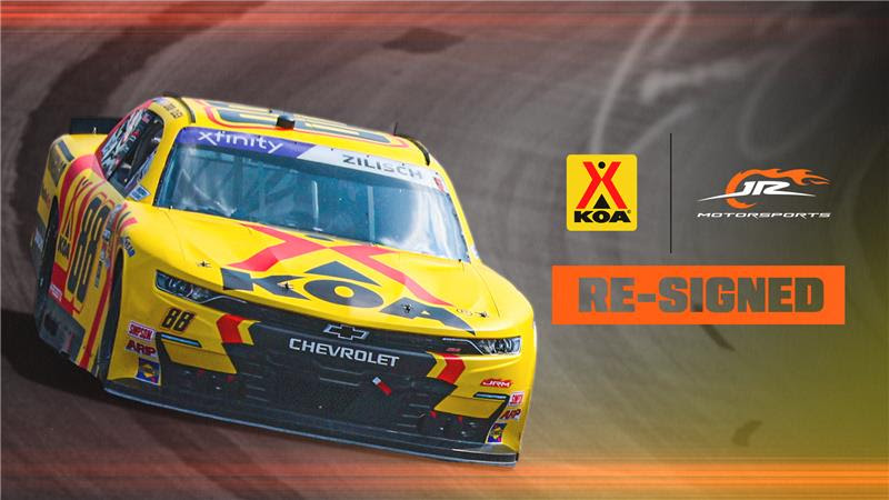 KAMPGROUNDS OF AMERICA, INC. EXTENDS PARTNERSHIP WITH JR MOTORSPORTS