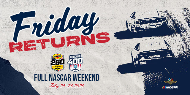 Three-Day Schedule Announced for 2026 Brickyard Weekend