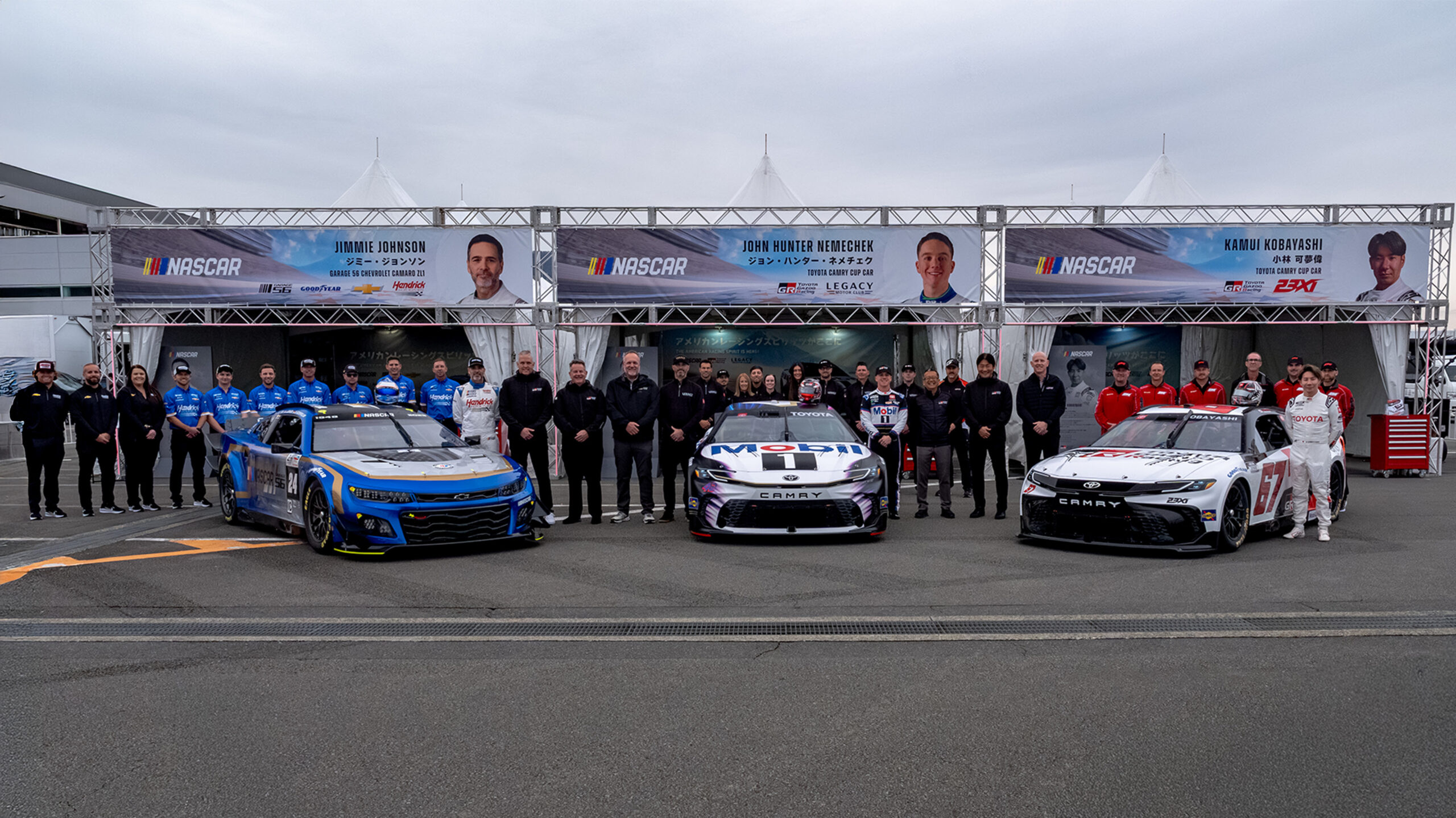 LEGACY MOTOR CLUB Takes NASCAR Spirit to Japan with Toyota, Jimmie Johnson, and John Hunter Nemechek