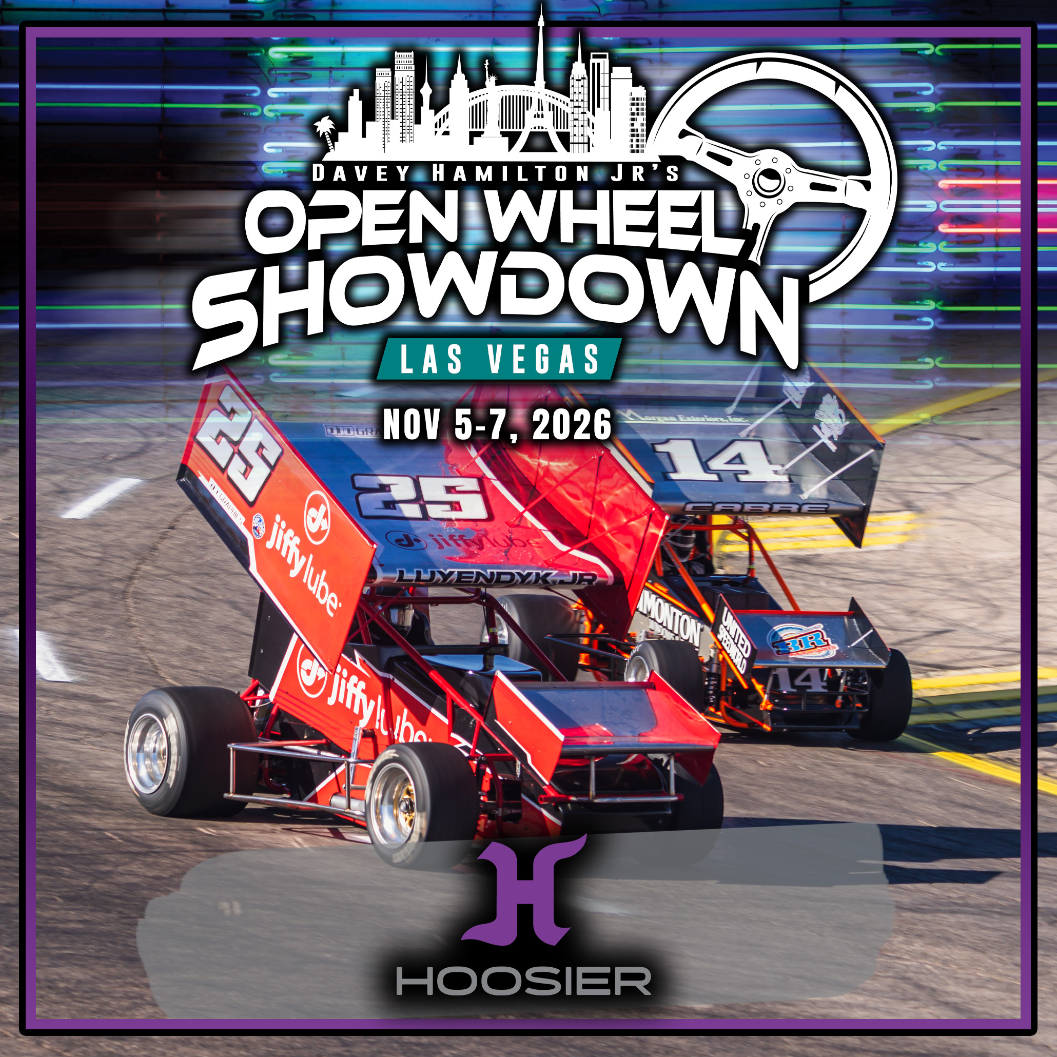 HOOSIER TIRE RETURNS AS OFFICIAL TIRE OF THE 2026 OPEN WHEEL SHOWDOWN