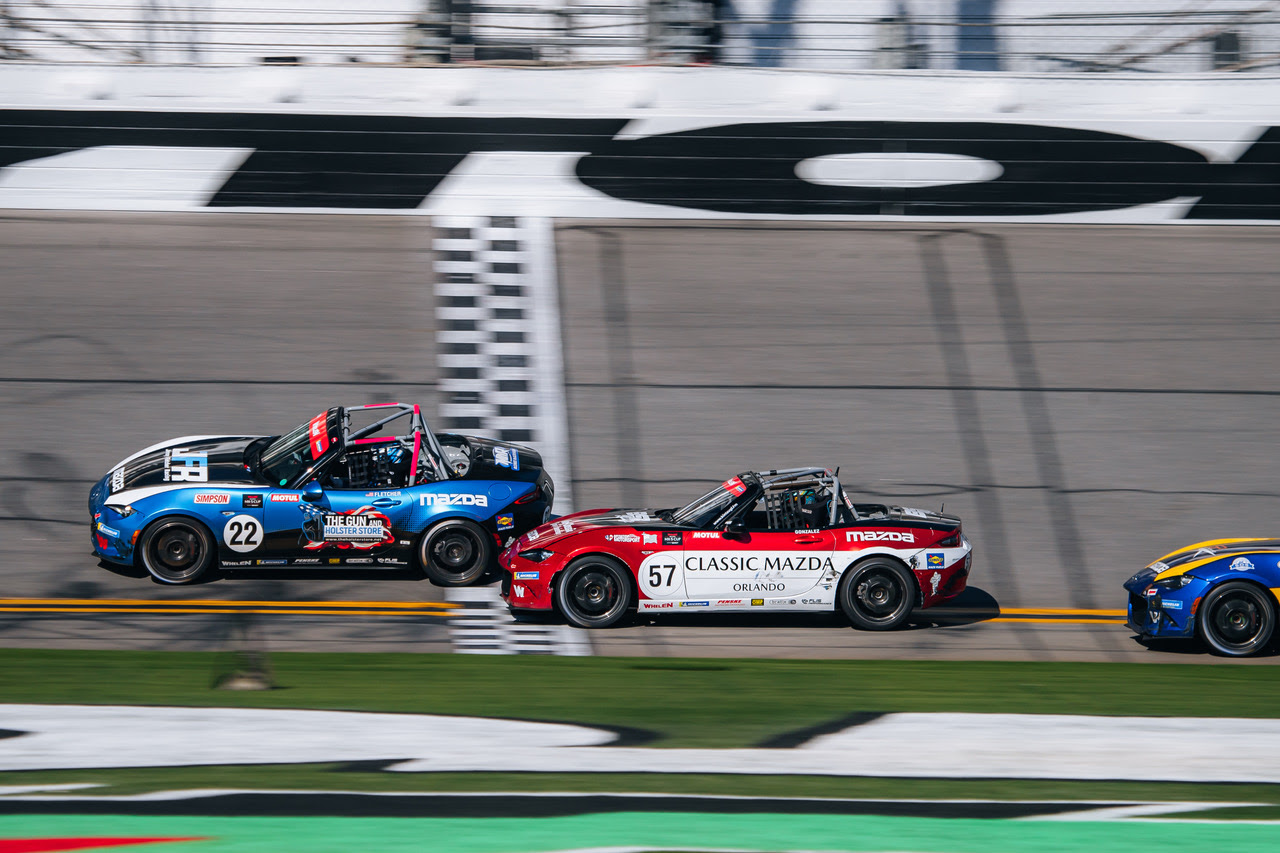 Fletcher Fights Back for Mazda MX-5 Cup Race 2 Win at Daytona
