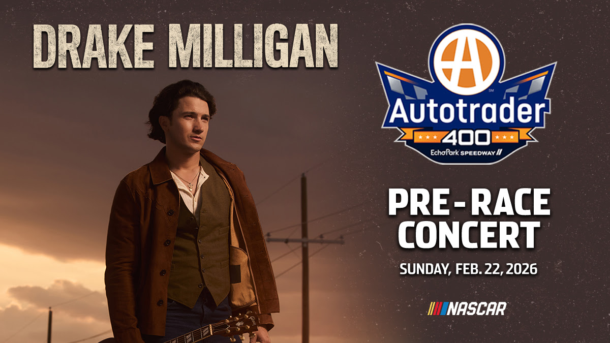 Drake Milligan to perform pre-race concert in Atlanta on Feb. 22
