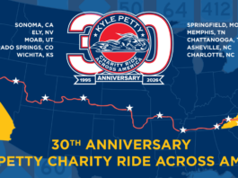Kyle Petty Charity Ride Across America Announces 30th Anniversary Ride Route and Overnight Stops