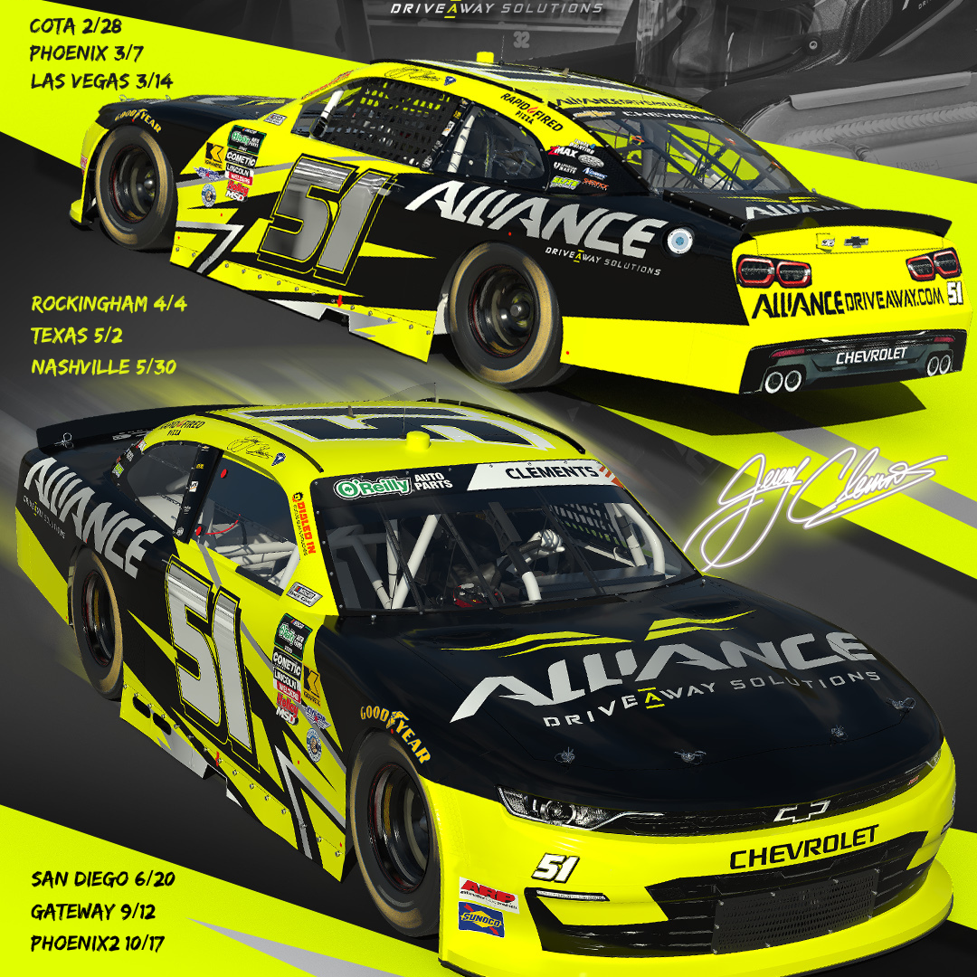 Alliance Driveaway Solutions to make 2026 Season Debut with Jeremy Clements Racing at COTA